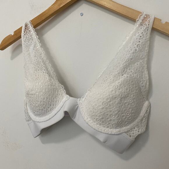 No Boundaries White Lace Bra Size 34B - Picture 2 of 5